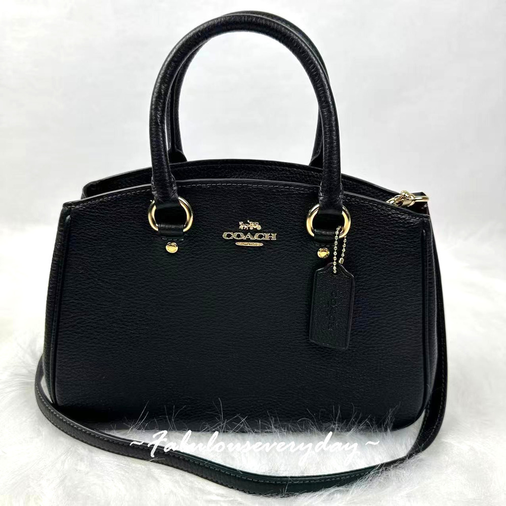 Coach Savannah Small Carryall Bag In Leather/Gold/Black CAL54 NWT